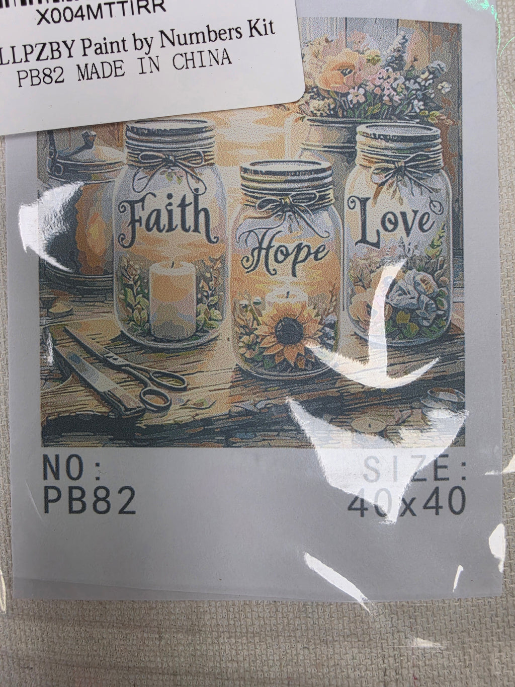 Paint by numbers "Faith Hope Love"